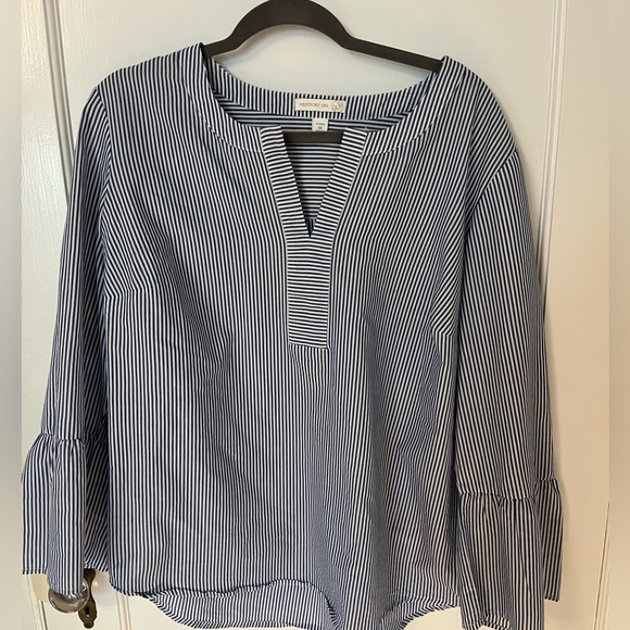 All season Westport 1962 Navy and White Striped Blouse - Picture 1 of 3